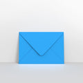 GC152216BB - Bright Blue Coloured Gummed V Flap Envelopes - Greeting Card Envelopes