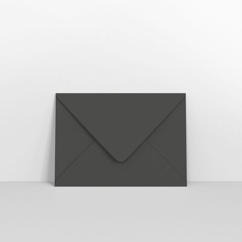 GC152216BL - Black Coloured Gummed V Flap Envelopes - Greeting Card Envelopes