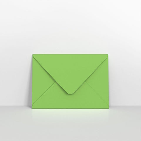 GC152216MG - Mid Green Coloured Gummed V Flap Envelopes - Greeting Card Envelopes