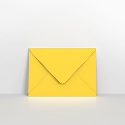 GC152216MY - Mid Yellow Coloured Gummed V Flap Envelopes - Greeting Card Envelopes