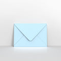 GC152216PB - Pale Blue Coloured Gummed V Flap Envelopes - Greeting Card Envelopes