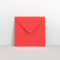 GC155155BR - Bright Red Coloured Gummed V Flap Envelopes - Greeting Card Envelopes