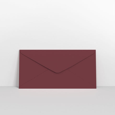 GC155155BUR - Burgundy Coloured Gummed V Flap Envelopes - Greeting Card Envelopes