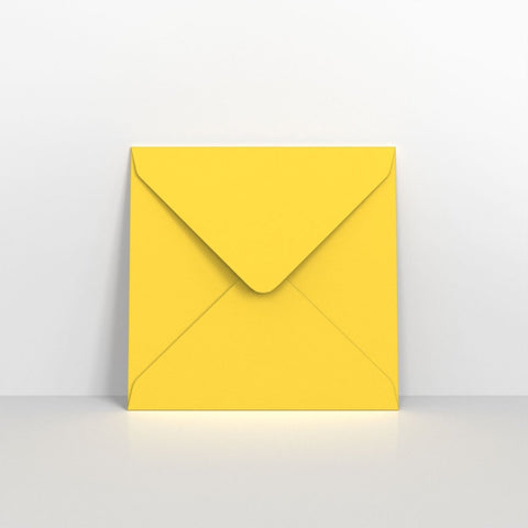 GC155155MY - Mid Yellow Coloured Gummed V Flap Envelopes - Greeting Card Envelopes