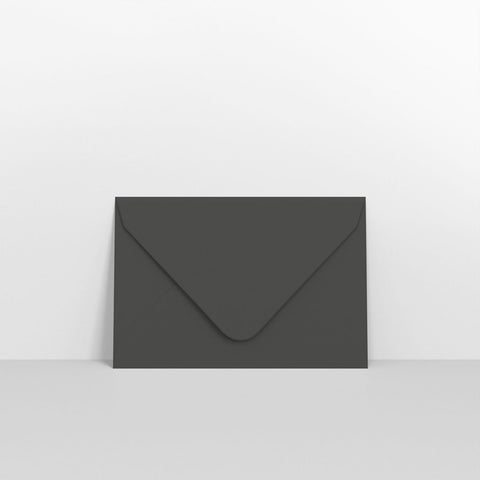 GC65BL - Black Coloured Gummed V Flap Envelopes - Greeting Card Envelopes