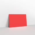 GC65BR - Bright Red Coloured Gummed V Flap Envelopes - Greeting Card Envelopes