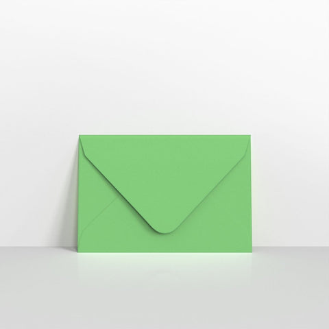 GC65PG - Pale Green Coloured Gummed V Flap Envelopes - Greeting Card Envelopes