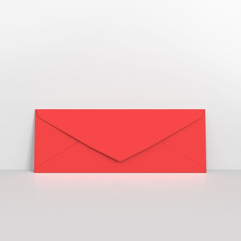 GC80215BR - Bright Red Coloured Gummed V Flap Envelopes - Greeting Card Envelopes