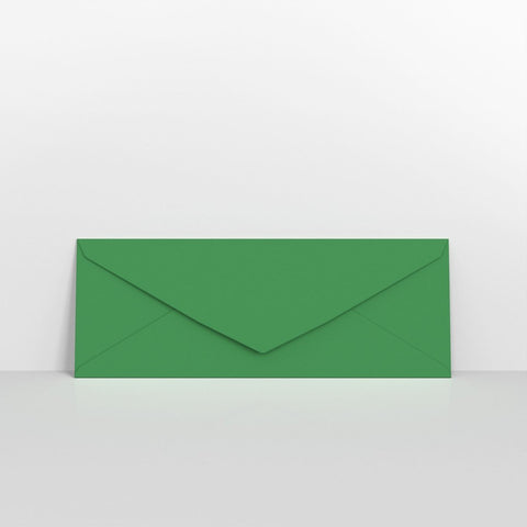 GC80215DG - Dark Green Coloured Gummed V Flap Envelopes - Greeting Card Envelopes