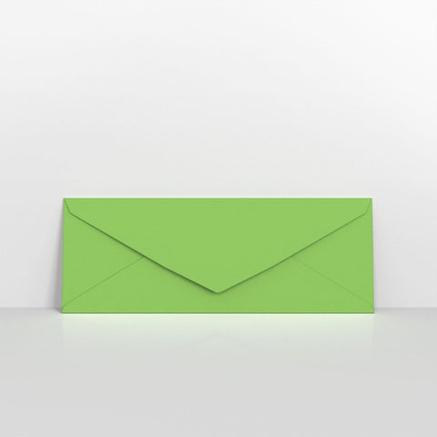 GC80215MG - Mid Green Coloured Gummed V Flap Envelopes - Greeting Card Envelopes