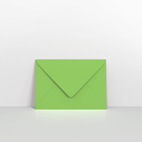 GC95122MG - Mid Green Coloured Gummed V Flap Envelopes - Greeting Card Envelopes