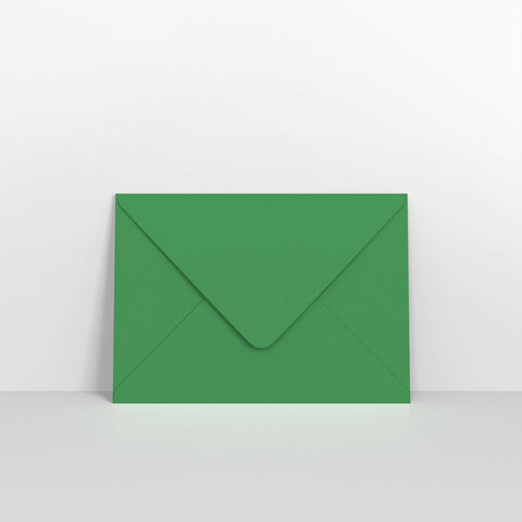 GCC5DG - Dark Green Coloured Gummed V Flap Envelopes - Greeting Card Envelopes