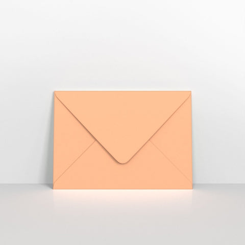 GCC5SP - Salmon Pink Coloured Gummed V Flap Envelopes - Greeting Card Envelopes