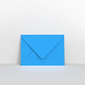 GCC6BB - Bright Blue Coloured Gummed V Flap Envelopes - Greeting Card Envelopes