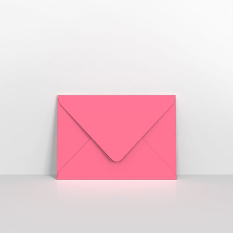 GCC6BP - Bright Pink Coloured Gummed V Flap Envelopes - Greeting Card Envelopes