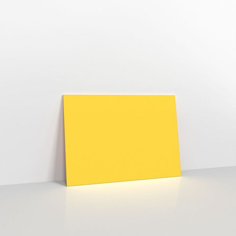 GCC6MY - Mid Yellow Coloured Gummed V Flap Envelopes - Greeting Card Envelopes