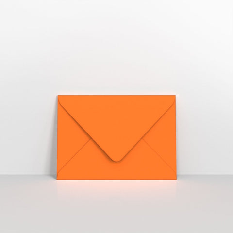 GCC6OR - Orange Coloured Gummed V Flap Envelopes - Greeting Card Envelopes