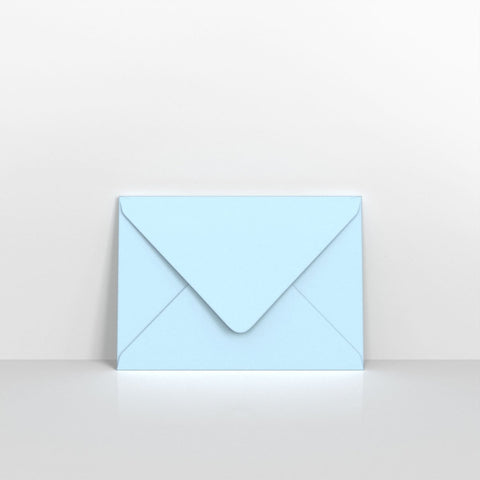 GCC6PB - Pale Blue Coloured Gummed V Flap Envelopes - Greeting Card Envelopes