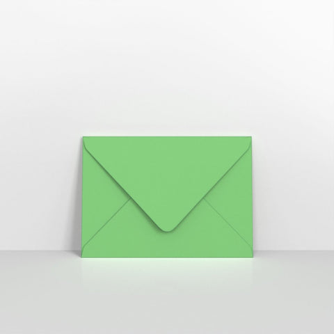 GCC6PG - Pale Green Coloured Gummed V Flap Envelopes - Greeting Card Envelopes