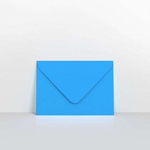 GCC7BB - Bright Blue Coloured Gummed V Flap Envelopes - Greeting Card Envelopes