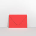 GCC7BR - Bright Red Coloured Gummed V Flap Envelopes - Greeting Card Envelopes