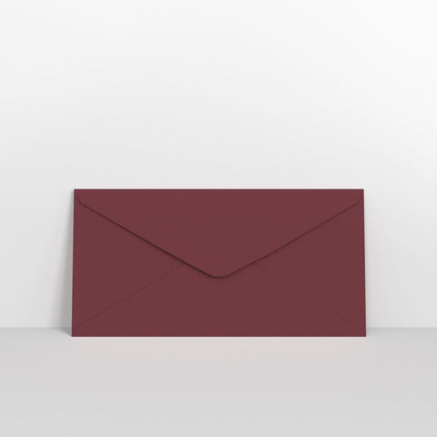 GCC7BUR - Burgundy Coloured Gummed V Flap Envelopes - Greeting Card Envelopes