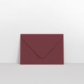 GCC7BUR - Burgundy Coloured Gummed V Flap Envelopes - Greeting Card Envelopes