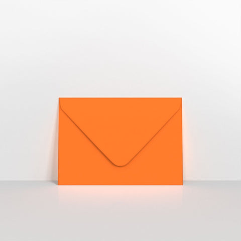 GCC7OR - Orange Coloured Gummed V Flap Envelopes - Greeting Card Envelopes