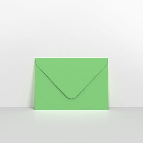 GCC7PG - Pale Green Coloured Gummed V Flap Envelopes - Greeting Card Envelopes