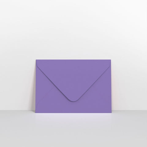 GCC7PU - Purple Coloured Gummed V Flap Envelopes - Greeting Card Envelopes