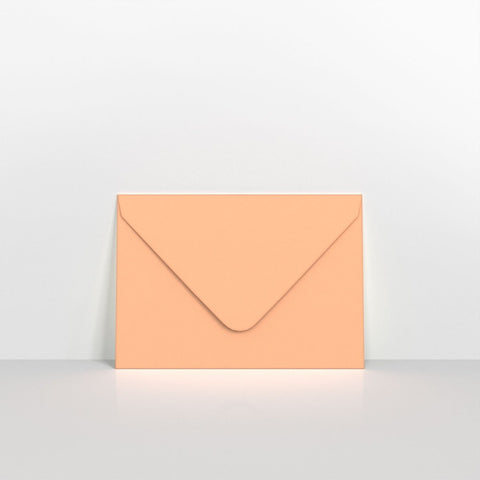 GCC7SP - Salmon Pink Coloured Gummed V Flap Envelopes - Greeting Card Envelopes