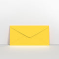 GCDLMY - Mid Yellow Coloured Gummed V Flap Envelopes - Greeting Card Envelopes