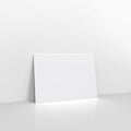 H0882 - White Coloured Gummed Laid V Flap Envelopes - Greeting Card Envelopes