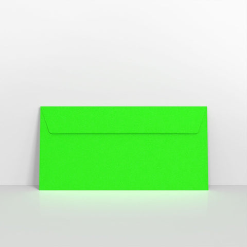 NEONGRDL - Neon Green Envelopes - Coloured Peel and Seal Envelope