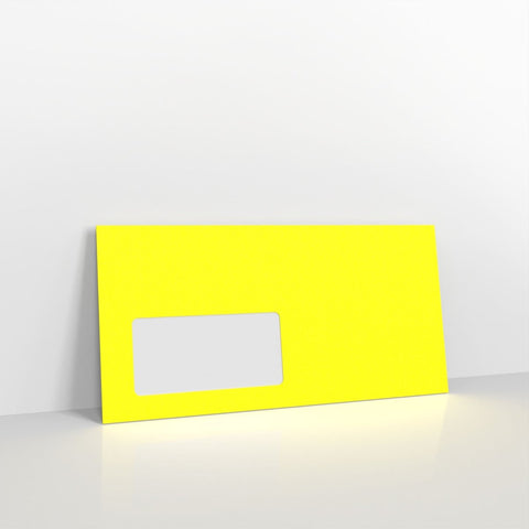 NEONYWDL - W - Neon Yellow Envelopes - Coloured Peel and Seal Envelope