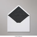 TLC6B - W - White & Black Fancy Paper Lined Envelopes - Lined Envelopes