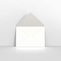 TLC6W - W - White & White Fancy Paper Lined Envelopes - Lined Envelopes