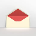 TLDLR - Ivory & Red Fancy Paper Lined Envelopes - Lined Envelopes