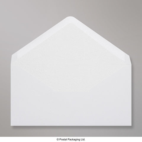 TLDLW - W - White & White Fancy Paper Lined Envelopes - Lined Envelopes